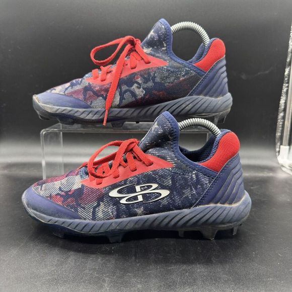 Boombah Shoes - Boombah Raptor Molded Cleats USA Flag Womens 7.5 Mens 6 Softball Baseball EUC